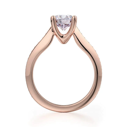 Michael M Pave Round Engagement Ring