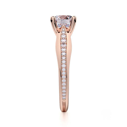 Michael M Pave Round Engagement Ring