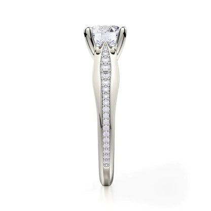 Michael M Pave Round Engagement Ring