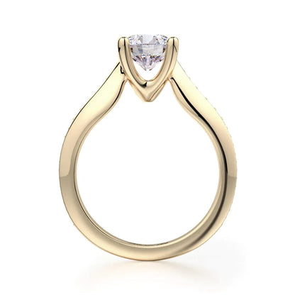 Michael M Pave Round Engagement Ring