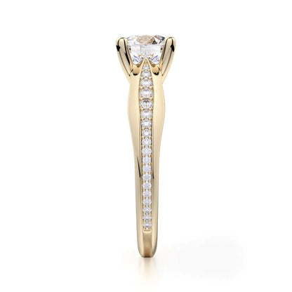 Michael M Pave Round Engagement Ring