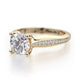 Michael M Pave Round Engagement Ring