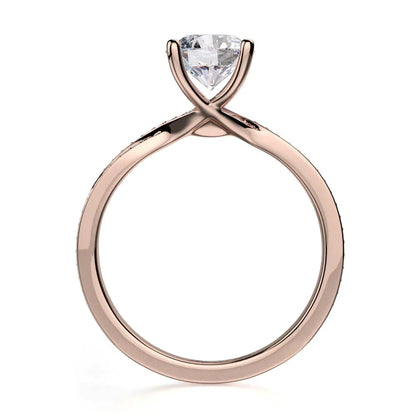 Michael M Micropave Round Engagement Ring