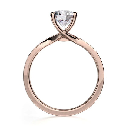 Michael M Center Stone Prong Round Engagement Ring