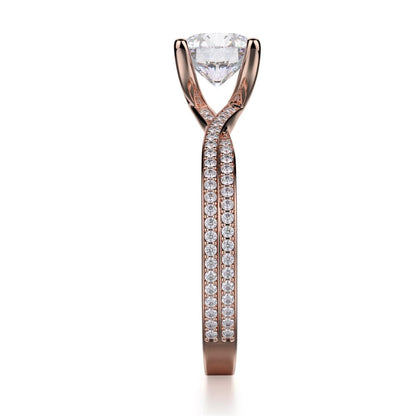 Michael M Micropave Round Engagement Ring