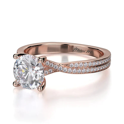Michael M Micropave Round Engagement Ring