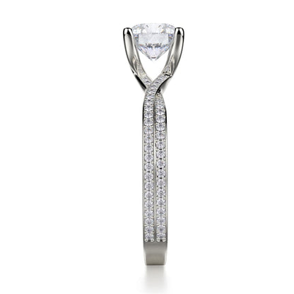 Michael M Micropave Round Engagement Ring