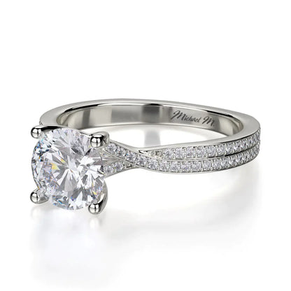 Michael M Micropave Round Engagement Ring