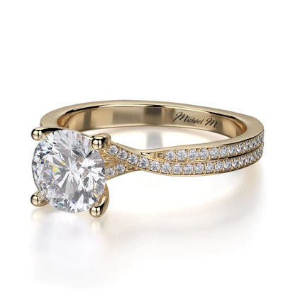 Michael M Micropavé Round Engagement Ring