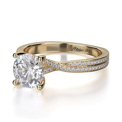 Michael M Micropave Round Engagement Ring