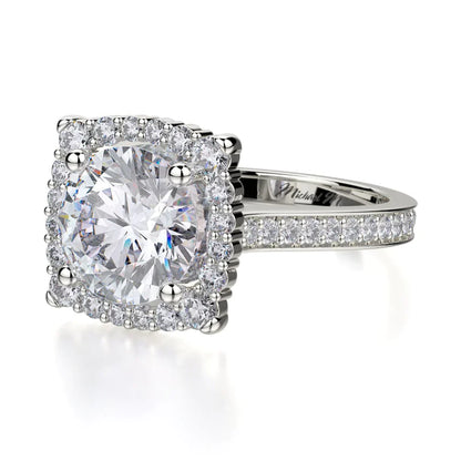Michael M Prong Round Engagement Ring