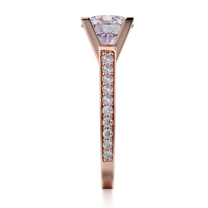 Michael M Pave Round Engagement Ring