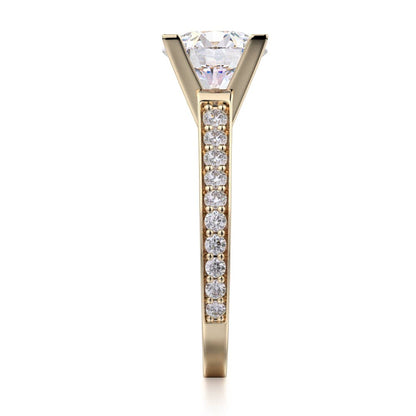 Michael M Pave Round Engagement Ring