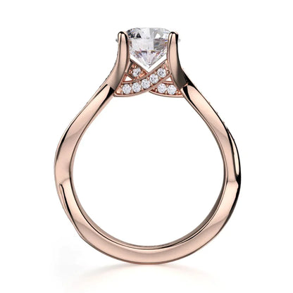 Michael M Pave Round Engagement Ring