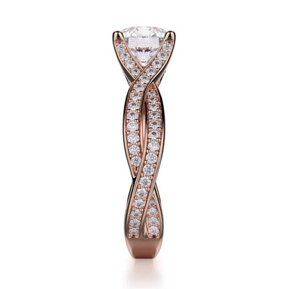 Michael M Pave Round Engagement Ring
