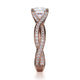 Michael M Pave Round Engagement Ring