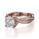 Michael M Pave Round Engagement Ring