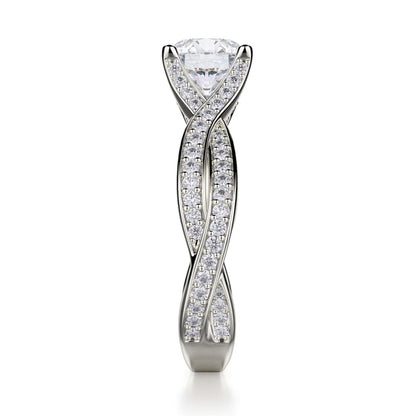 Michael M Pave Round Engagement Ring