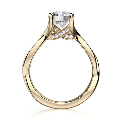 Michael M Pave Round Engagement Ring