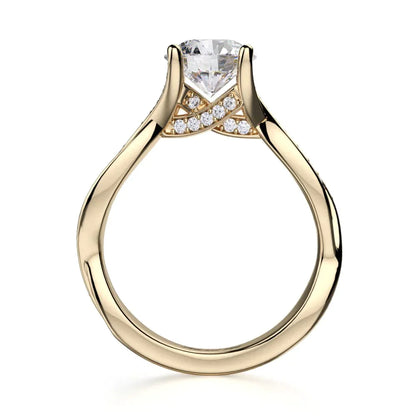 Michael M Pave Round Engagement Ring