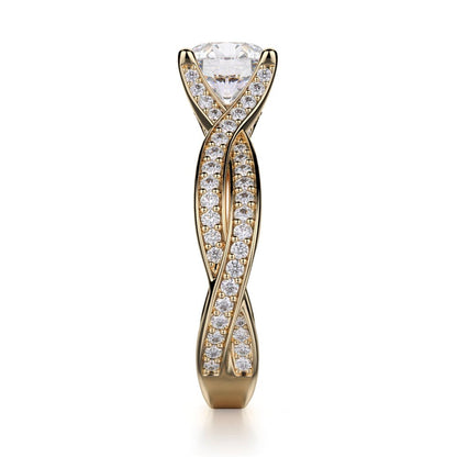 Michael M Pave Round Engagement Ring