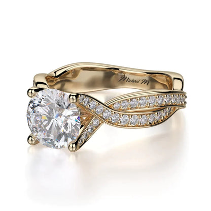 Michael M Pave Round Engagement Ring
