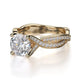 Michael M Pave Round Engagement Ring