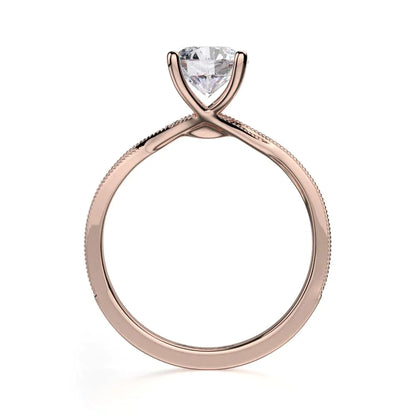 Michael M Pave Round Engagement Ring