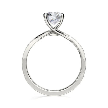 Michael M Pave Round Engagement Ring