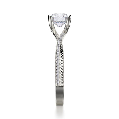 Michael M Pave Round Engagement Ring