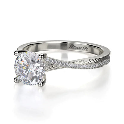 Michael M Pave Round Engagement Ring