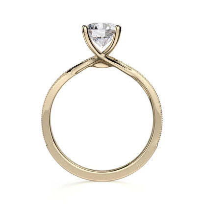 Michael M Pave Round Engagement Ring