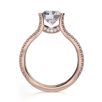 Michael M Prong Round Engagement Ring
