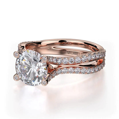 Michael M Prong Round Engagement Ring