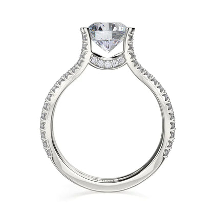 Michael M Prong Round Engagement Ring