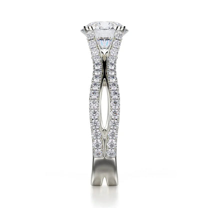 Michael M Prong Round Engagement Ring