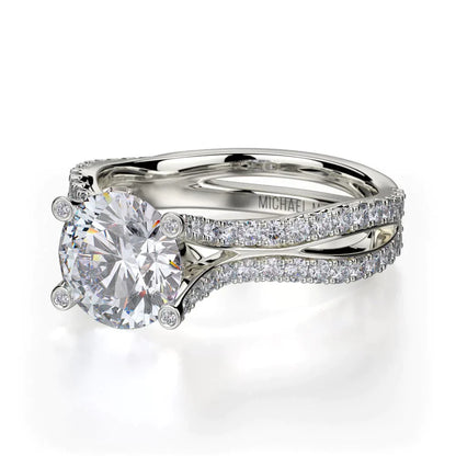 Michael M Prong Round Engagement Ring