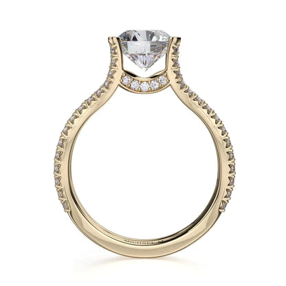 Michael M Prong Round Engagement Ring