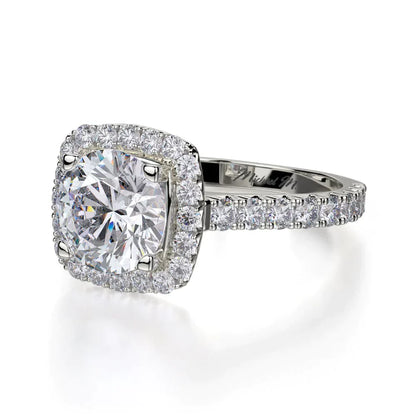 Michael M Prong Round Engagement Ring