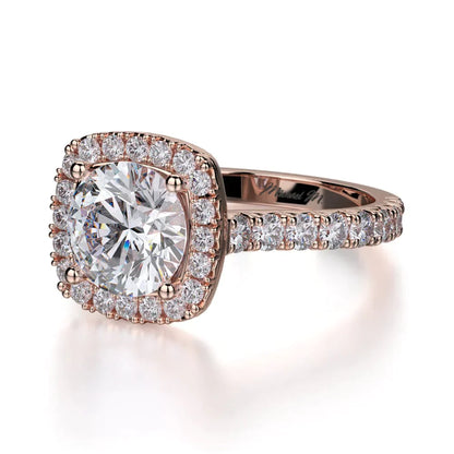 Michael M Center Stone Prong Round Engagement Ring