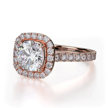 Michael M Center Stone Prong Round Engagement Ring