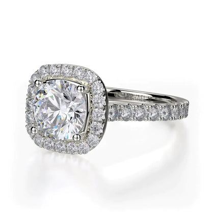 Michael M Center Stone Prong Round Engagement Ring