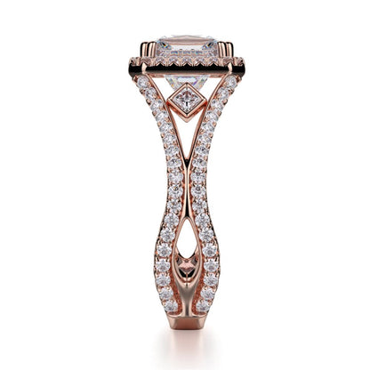Michael M Prong Princess Engagement Ring