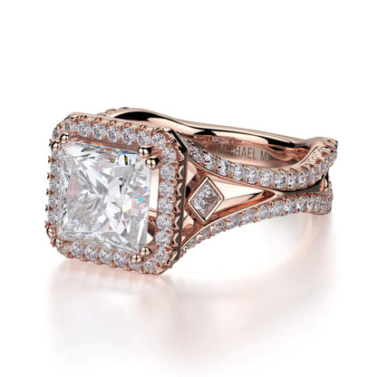 Michael M Prong Princess Engagement Ring