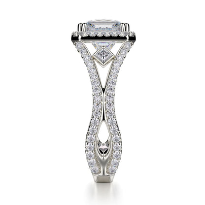 Michael M Prong Princess Engagement Ring