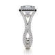 Michael M Prong Princess Engagement Ring