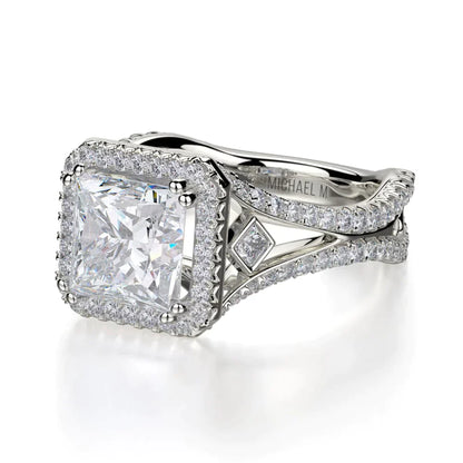 Michael M Prong Princess Engagement Ring