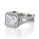 Michael M Prong Princess Engagement Ring