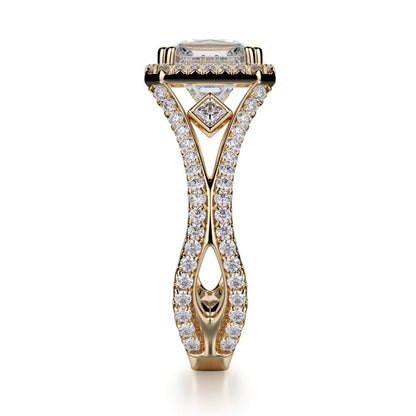 Michael M Prong Princess Engagement Ring