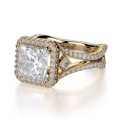 Michael M Prong Princess Engagement Ring